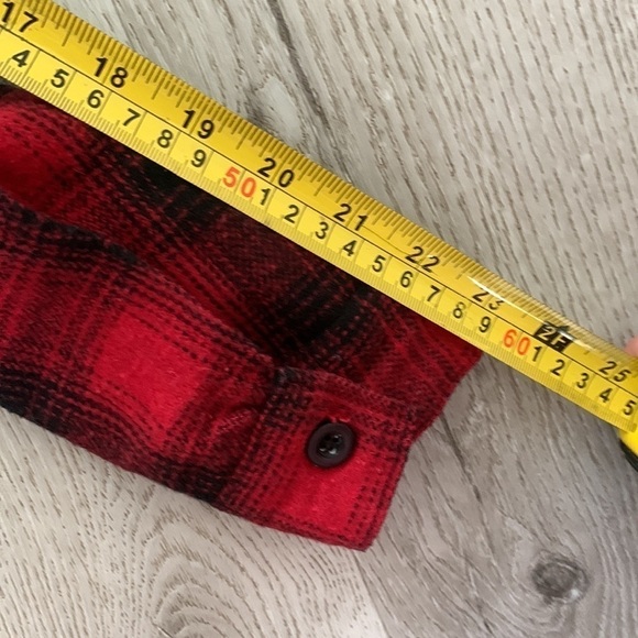 Forever 21‎ Buffalo Plaid Red/black long sleeve Flannel Tunic shirt jacket S - Picture 10 of 10